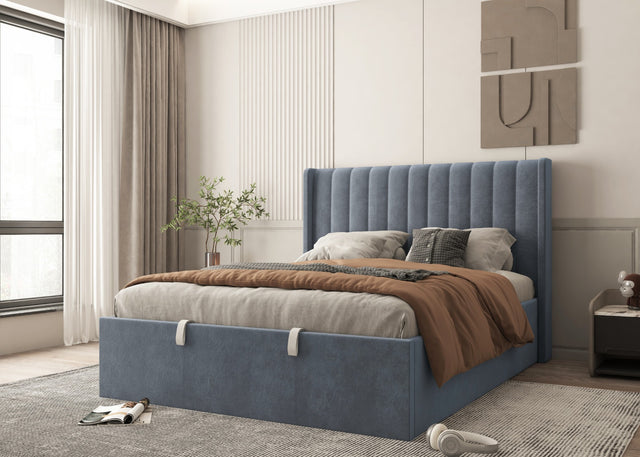 ABBY Upholstered Storage Bed with Hydraulic Lift