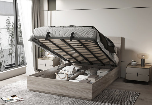 LYRA Storage Bed with LED Lights & Hydraulic lift